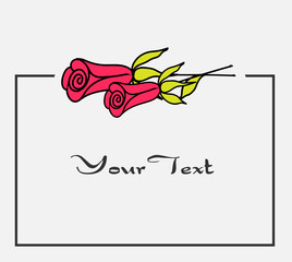 Red Roses Greeting Template