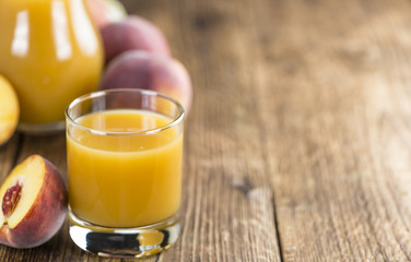 Fresh made Peach juice