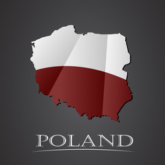 Obraz premium Map of poland. vector illustration