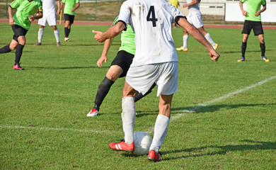 Soccer match outdoors