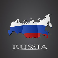 Map of russia. vector illustration