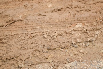 wheel track on dirt soil texture