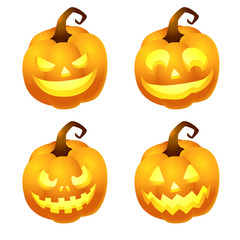 Halloween pumpkins cartoon