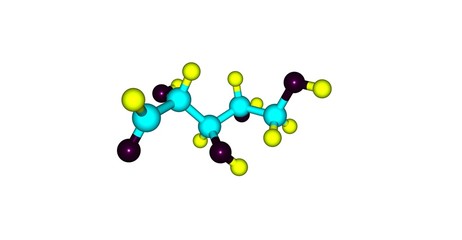 Ribose molecular structure isolated on white