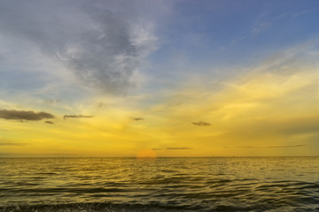 Fototapeta premium abstract sunset scene on the sea and evening sky