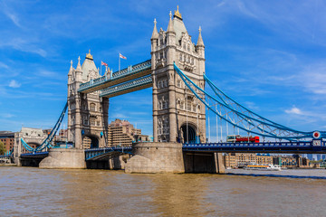Fototapeta na wymiar Tower Bridge (1886 - 1894) over Thames - iconic symbol of London