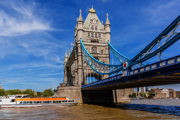 Tower Bridge (1886 - 1894) over Thames - iconic symbol of London