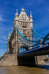 Tower Bridge (1886 - 1894) over Thames - iconic symbol of London