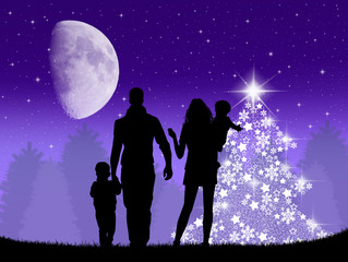 Obraz premium family at Christmas