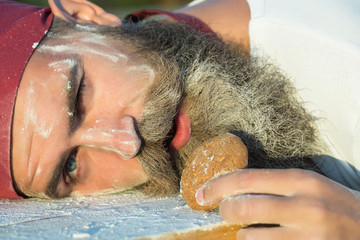 bearded man cook chef