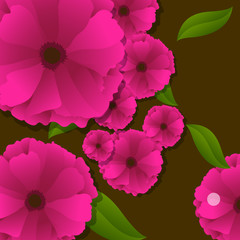 Fresh Pink Flowers Background