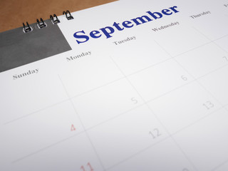 September on calendar page 2