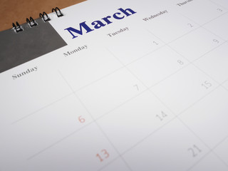 March on calendar page 2