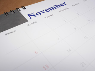 November on calendar page 2