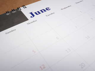 June on calendar page 2
