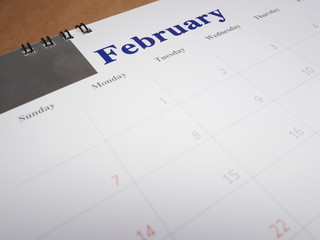 February on calendar page 2