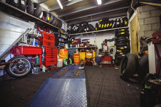Interior view of a workshop