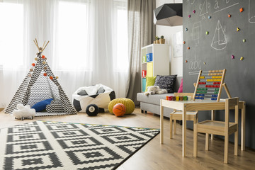 Bright and spacious child room idea