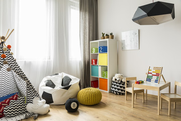Child room in a new style idea