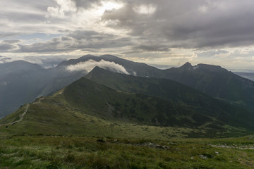 Beautiful scenery of Western Tatra mountains.
