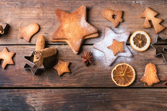 Shortbread star shape sugar cookies