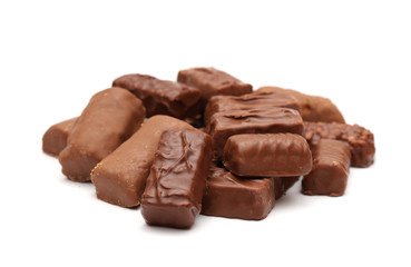 Candy Bars Isolated on a White Background