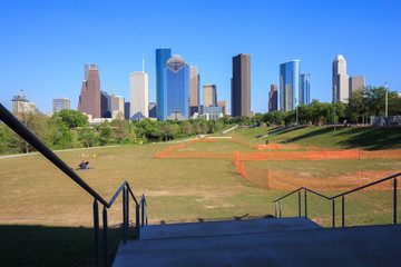 Houston Texas Skyline with modern skyscrapers