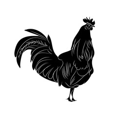 Rooster silhouette vector