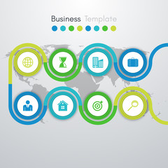 Vector illustration infographics eight options