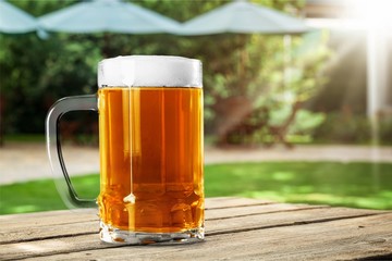 Beer glass.