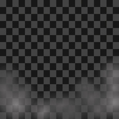 Fog or smoke isolated transparent special effect. White vector cloudiness, mist or smog background. Vector illustration