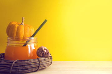  halloween party prop and drink and skull