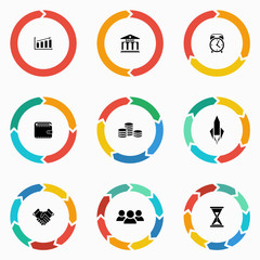 Circle arrows for infographic and startup business icon