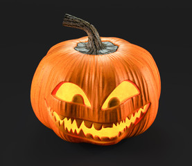 Halloween pumpkin 3d rendering