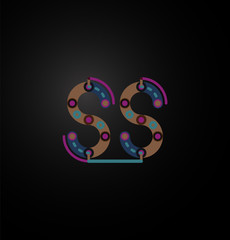 Obraz premium Line letter design