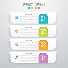 Vector illustration infographics four options