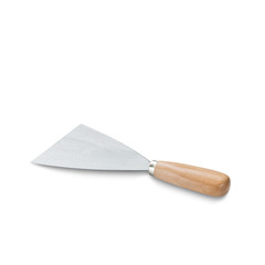 metal spatula with clipping path isolated on white background wi