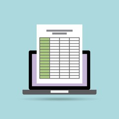 laptop computer technology icon vector illustration design