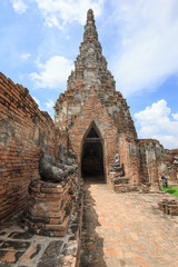 Stone statue of Buddha stupas.