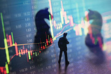 Concept of stock market strategy.