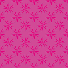 Pink flowers seamless pattern