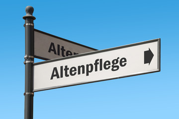 Fototapeta premium Schild 175 - Altenpflege