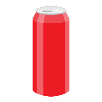 red beer can vector illustration
