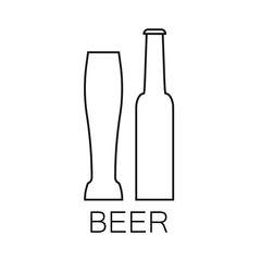 Alcoholic beverages line icon