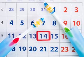 Calendar date of the visit to the dentist