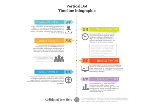Vertical Dot Timeline Infographic
