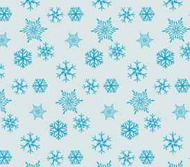 Snowflake Pattern - Snowflake vector pattern. Each snowflake is grouped individually for easy editing.