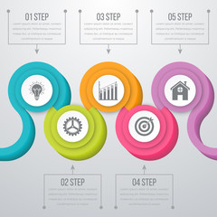 Timeline Vector 3d Infographic