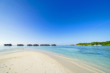 Fototapeta na wymiar Paradise oslands of Maldives. March 15, 2012.