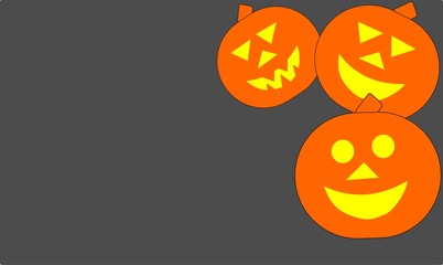 Halloween pumpkin card. Vector illustration.

